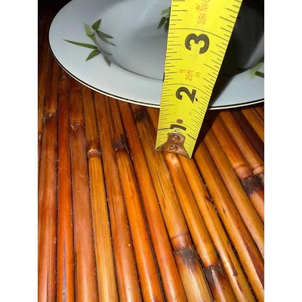 Narumi Japan Bamboo Fine Bone China Rimmed Soup Bowls Gold Trim Set of 7 VTG 8.5